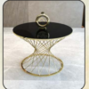 Rieten Salon Tafel Gold