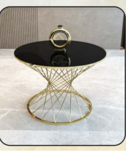 Rieten Salon Tafel Gold