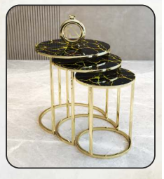 "C" Bijzettafel Gold